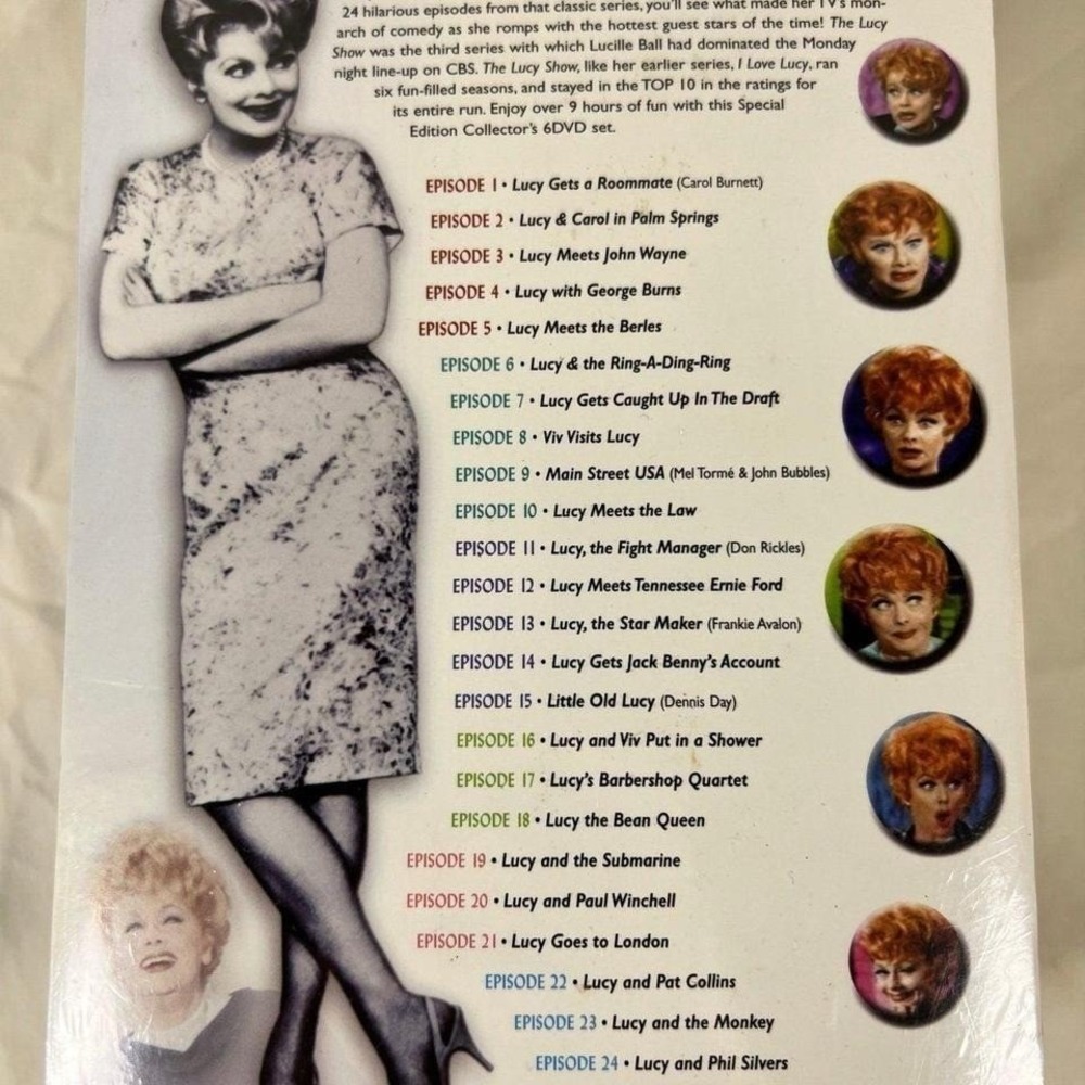 Delta The Lucy Show Marathon DVD Box Set 6-Disc 24 Episodes New Sealed Color - Picture 2 of 6